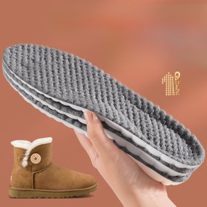 XIANZHAO | Thickened Fleece Winter Boot Insoles Womens Snow Boot Warm Lined Non-shedding Plush Booties Ladies Cold Proof Footbeds