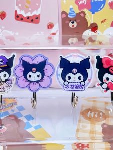 Sanrio Cartoon Bathroom Hooks Kitty Cat Pachat Dog Kuroko Miyaeri Pudding Dog No Drilling Needed Adhesive Hooks