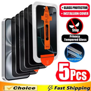 1-5PCS Dust Free Easy Install Privacy Screen Protector For Samsung Galaxy S25 Ultra S24 S23 S22 Plus S26 Plus Tempered Glass
