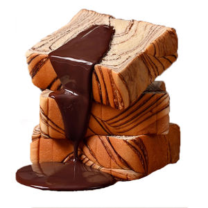 Chocolate Thick Cut Toast Bread Sliced Healthy Breakfast Full Box Shredded Student Nutrition Meal Snacks Cows Milk