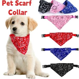 Pet Dog Neck Scarf Puppy Cat Dog Collar Bandana Collar Scarf with Leather Collar Accessories Adjustable Pet Puppy Cat Scarf