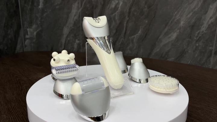 Epilator for Women, 7 in 1 Epilator Hair Removal for Women, Shaver, Bikini, Face Razor, Facial Brush, Face Massage and Body Exfoliator, IPX6 Waterproof Painless Lady Shaver Wet & Dry, 2 Speeds