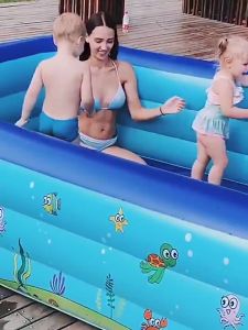 COD Murah Inflatable 1.5M kolam renang anak jumbo petak karet bahan tebal kolamrenang anak besar murah Inflatable Swimming Pool For Kids