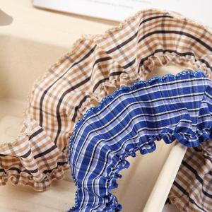 กิ๊บติดผม DIY สำหรับเด็กผีเสื้อสไตล์โลลิต้า ขอบกระโปรงลายสก็อตสไตล์ญี่ปุ่น วัสดุผ้าฝ้ายผสม ชุดเด็กตุ๊กตา ส่วนประกอบสำหรับเย็บ