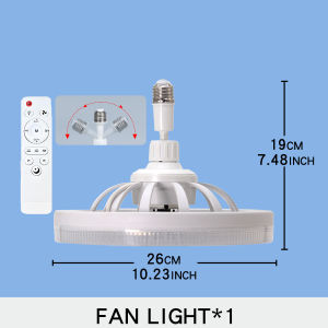 Smart 3 In 1 Ceiling Fan With Remote Control Lighting E27 Conversion Base 85-265v Lighting Base Suitable for Bedroom and Living