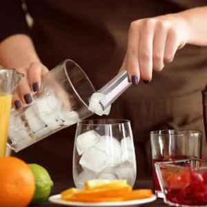 Large ice tongs stainless steel anti scalding clip small tong for food tongs for serving ice tong for candies small tongs for candy tong for snaks siomai tongs thongs for kitchen barbecue tongs steak tongs clip for cooking utensils bartender tools set