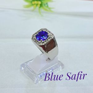 Cincin Pria Titanium Tesla Batu Akik Natural Real Tidak Luntur dan Anti Karat (42)