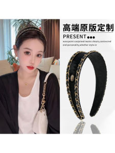 French Vintage Black Wide Edge Hairband Womens Elegant Fashionable New Style Hair Accessory Combing Hair Headband