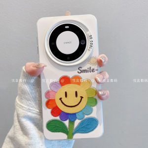 Ins Style Rainbow Smiley Face Mobile Phone Case for Huawei Mate60 pro New Fashionable Protective Cover for Women Anti-Fall
