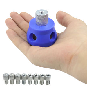 Handheld Woodworking Vertical Drilling Positioner round Log Tenon Connector Drilling Tool POM Plastic Body Bearing Steel Drill Bit