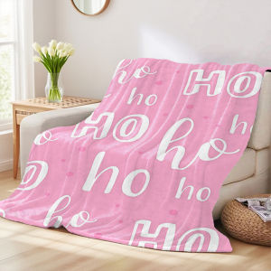 Beast Kingdom | Pink Ho Script Flannel Blankets Are Suitable For Sofas Men's Room Decorations Thick And Warm Gifts For Teenagers