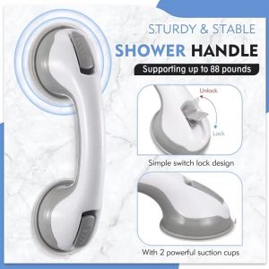 Shower Handle Safety Helping Handle Anti Slip Support Toilet Bathroom Safe Grab Bar Handle Vacuum Sucker Suction Cup Handrail