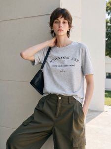 Basic House | Summer Office Wear Letter Print T-Shirt