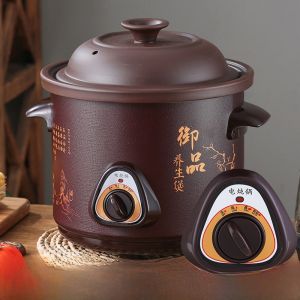 Nồi Nấu Súp Bằng Gốm Sứ Tự Động 1.5-6L Mini Nồi Nấu Súp Điện Nồi Nấu Cháo Nồi Nấu Chậm Điện Nồi Nấu Chậm Bằng Gốm Sứ