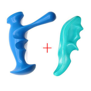 2Pcs T-Shaped Massager + Thumb And Finger Pressure Rod Plastic Material Physical Therapy Tool Deep Tissue Relaxation Through