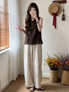 SENWA | Bộ Đồ Hấp Dẫn Mùa Hè Áo Không Tay và Quần Ống Rộng