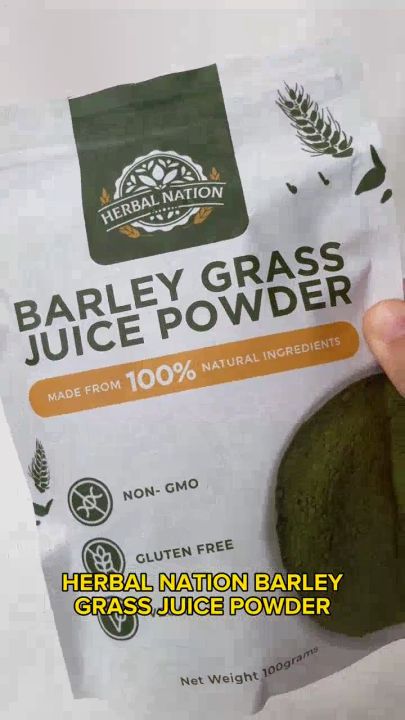 Barley Grass Juice Powder 100% Organic (33 servings) Certified PURE - Herbal Nation Barley
