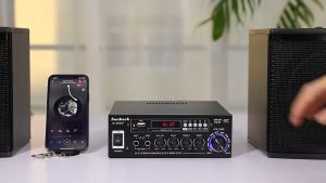 COD KIRIM CEPAT Sunbuck Amplifier 2000W Bluetooth 5.0 Full Bass Audio DAC 2 Channel Remote AV-660BT