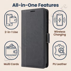 2 in 1 Magnetic Leather Case For Samsung Galaxy S26 S25 Ultra S24 Plus S23 Cash Cards Slot Wireless Charging Wallet Phone Cover