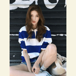 xocoboho | American Retro Lazy Chic Striped Sweatshirt