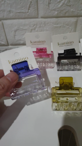 KAMINO JEPIT SALON 5 CM WARNA WARNI MENGKILAP PERSEGI / JEPIT RAMBUT 5CM / JEDAI / JEPITAN RAMBUT KAMINO 5CM