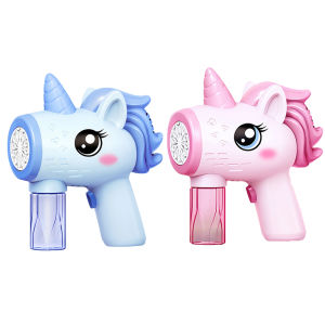 Kids Foam Play Bubble with Unicorn Theme and Light for Outdoor Fun