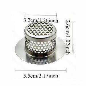 304 Stainless Steel Sink Strainer for Bathroom Hair Prevention Drainage Filter Net Kitchen Sink Filter Hair Clogging Prevention