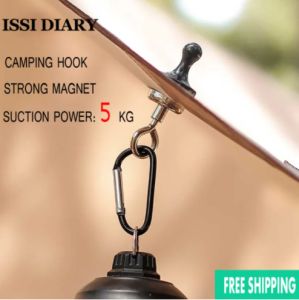 Big Discount Last Stock!!!!! ISSI DIARY Outdoor Strong Magnet Hook Portable Camping Lamp Emergency Light Stand Canopy Tent Retainer Hook Mountaineering Buckle