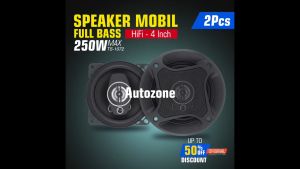 Speaker Mobil Full Extra Bass HiFi 5 Inch 250W 2 PCS Murah Subwoofer Car Speaker Full Set Audio Speaker System Dengan Teknologi Noise Cancellation
