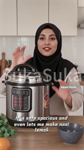 Pressure Cooker 6L – 10-in-1 Smart Multi-Cooker with 3-Pin Plug Non-Stick Inner Pot Multi-Cooker