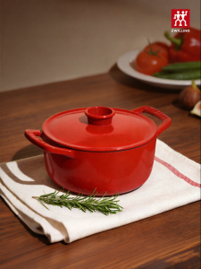ZWILLING | Cranberry Red Cast Iron Soup Pot 24cm