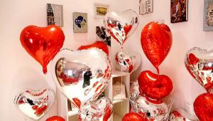 Sỉ Bóng Bay Hình Trái Tim Bóng Kiếng Size To 45cm/25cm/15cm chuyên trang trí tiệc sinh nhật valentine