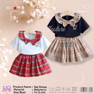 Baju Setelan Anak Perempuan Cantik | kostum Tk Lucu Usia 1-5tahun | Dress Mini Rok Lucu