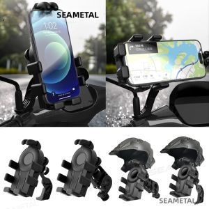 Giá Đỡ Điện Thoại Thông Minh Cho Xe Máy SEAMETAL Giá Đỡ Tay Lái Chống Sốc GPS Với Gương Chiếu Hậu Và Giá Đỡ Giảm Xóc Túi Khí