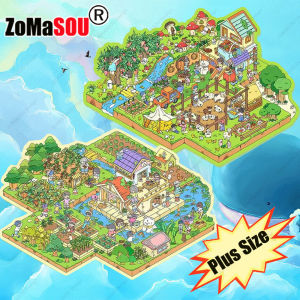 Plus Size Cartoon Ranch & Farm 2.5D Landscape Sticker DIY Pocket Cabin Scene Stickers Christmas Gift for Student Child Kid