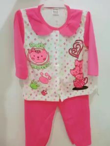 Setelan Baju Bayi Perempuan Panjang / Piyama Bayi Pretty / Baju Anak Perempuan Murah