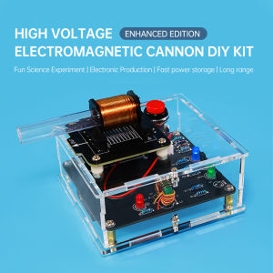 DIY High-Voltage Electromagnetic Cannon Electronic Kit DC3V Enhanced Edition Circuit Board Soldering Practice Kit