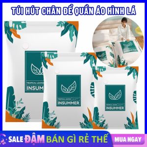 Túi Hút Chân Không Họa Tiết Hình Lá Dày Dặn Chống Ẩm Bụi Bẩn Đa Năng Tiện Dụng - Túi Đựng Quần Áo Chăn Màn Gối Gấp Gọn Được Hút Chân Không Tiết Kiệm Không Gian