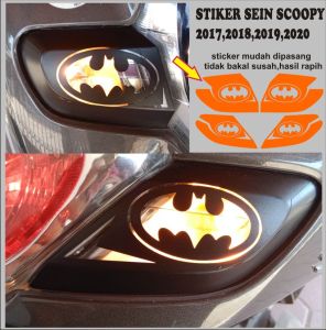 stiker cutting sticker variasi sein logo batman motor scoopy lama