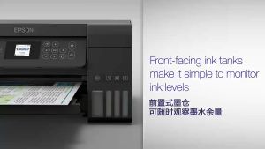 หมึกเติมแท้ Epson-001 4色 (BK+C+Y+M) สำหรับ L4150 / L4160 / L6160 / L6170 / L6190 / L6191 / L5190, หมึกแท้เอปสัน 100% สีใสติดทนนาน