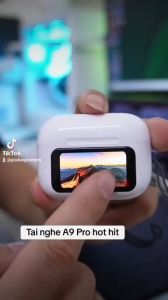 (Hàng nguyên seal) Tai Nghe Bluetooth Không Dây A9 Pro ANC/ENC Cao Cấp Giảm Tiếng Ồn Màn hình Cảm Ứng