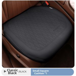 CapitAuto | Dirt-resistant Four Seasons Universal Breathable Napa Leather Rear Seat Pad 3pcs Set Half Cover