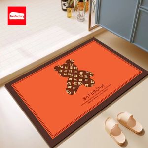 Strong Absorbent Silicon Dendroid Bathroom Mat Dog Cartoon Design Non-Slip Floor Rug Kitchen Home Decor Soft Silicon Clay Foot Pad