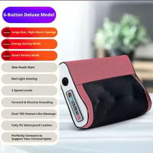 Full Body Kneading Massage Pillow Electric Cervical Massager Home Relax Neck Waist Back Muscle Soreness Relief Comfort Care
