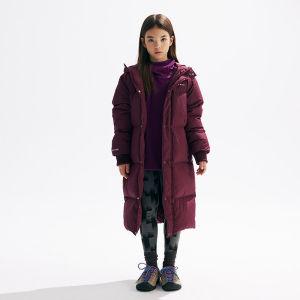 chopiyopi | Warm Hooded Long Down Jacket For Medium to Large Children