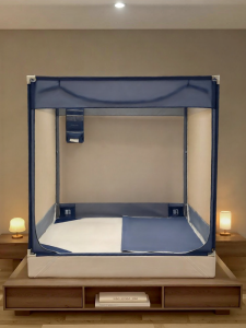 Mercury | Mosquito Net Specialized Bed Sheet A Grade 60 Count Long Staple Cotton With Zipper Full Bottomed