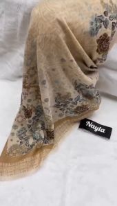 BEST PRODUK: Hijab Segiempat Motif Elegan Lasercut Voal