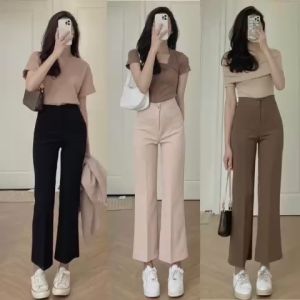 Quần Ống loe nhỡ Nữ dáng công sở đẹp chất vải tuyết mưa loại 1 .