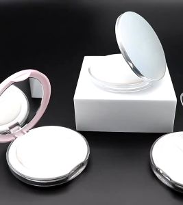 ⭐SUPERMALL⭐ TEMPAT BEDAK TABUR | TEMPAT LOOSE POWDER FREE SPONGE | WADAH BEDAK TRAVEL R1219