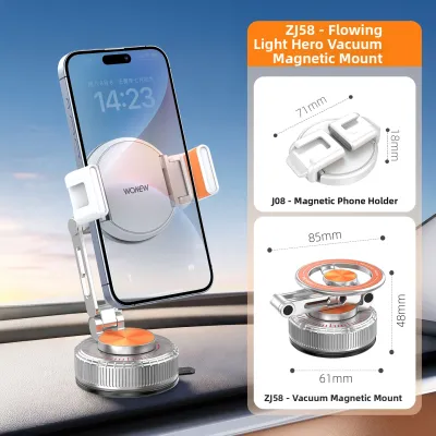 WONEW | Magnetic Suction Phone Mount Dual Arm Navigation And Photography Mini Portable